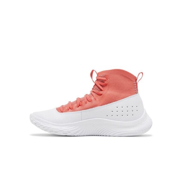 Size 11 Under Armour Curry 4 Flotro Playoffs White/Crimson Mens 3024861-100 main image 6